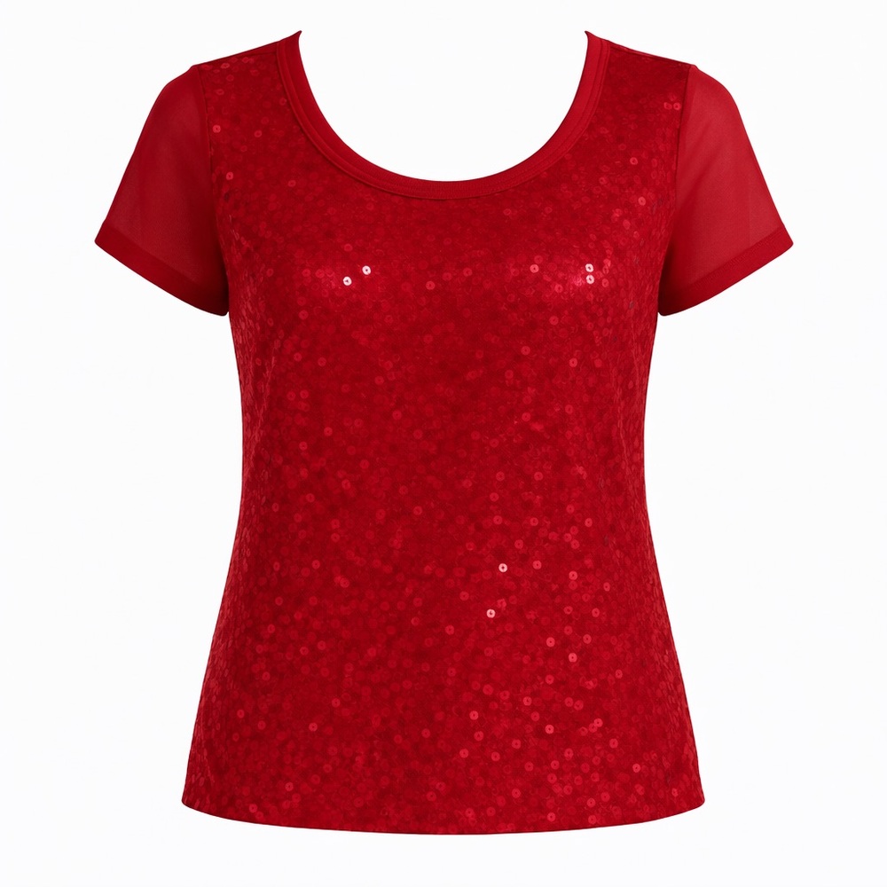 Calvin Klein Sequin‎ Peekaboo Blouse | Size Large